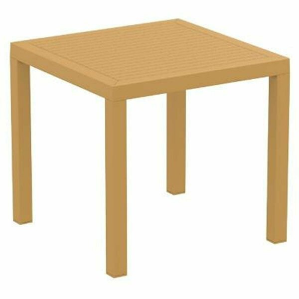 Siesta 31 in. Ares Resin Square Dining Table Teak ISP164-TEA